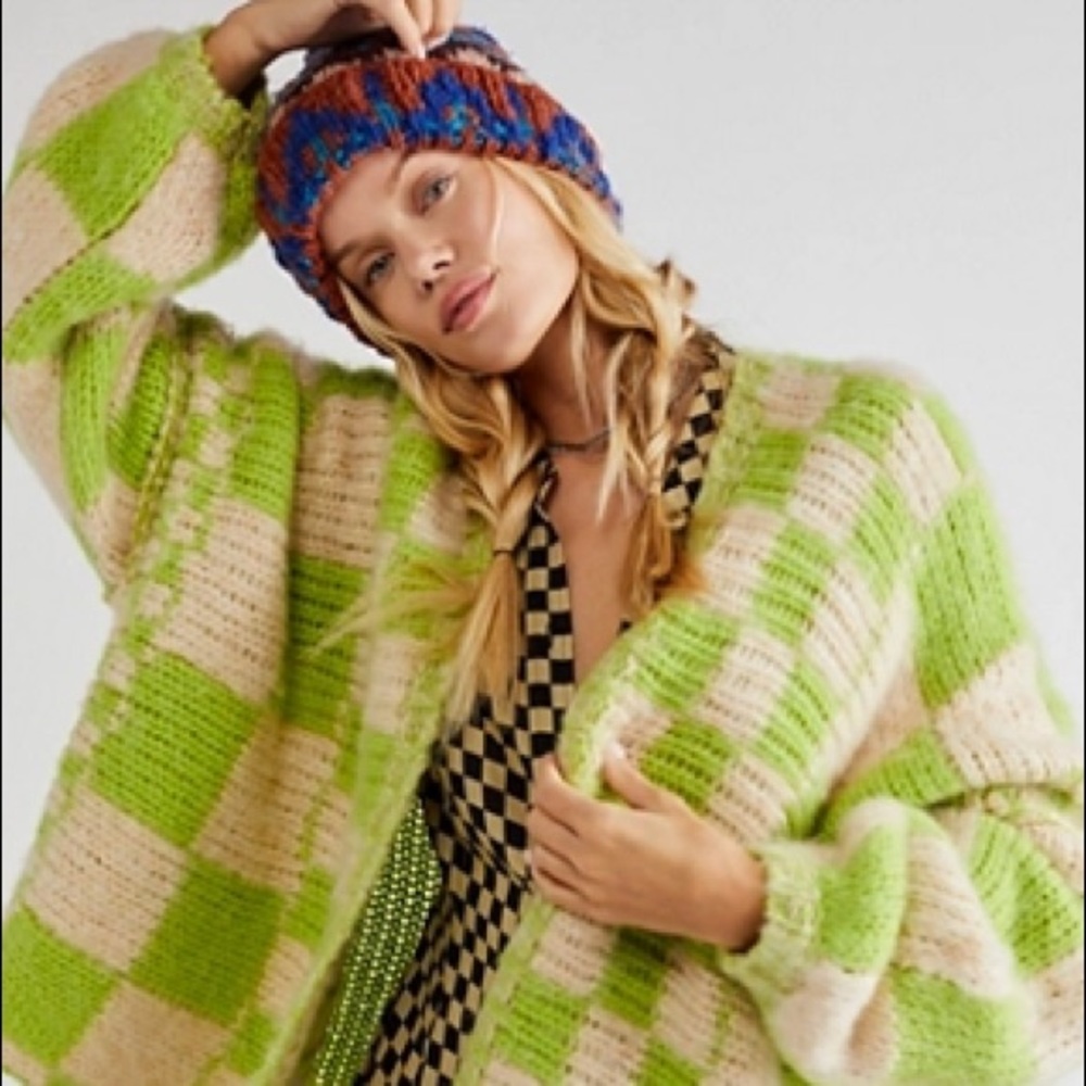 ISO Free People Aldrin cardigan sweater in Green